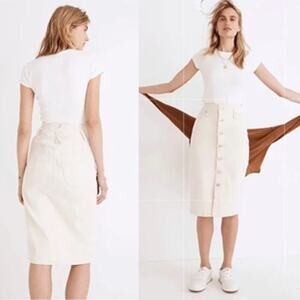 Madewell Denim High-Waist Midi Skirt in Vintage Canvas Wash Western Edition (31)